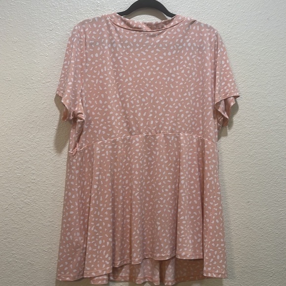 Torrid Knit Crepe Wrap Peplum Top 2X - Picture 7 of 11